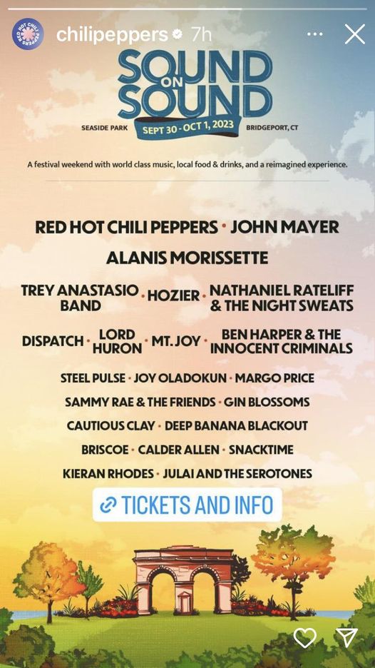 RHCP to play at Sound on Sound Festival   Red Hot Chili Peppers